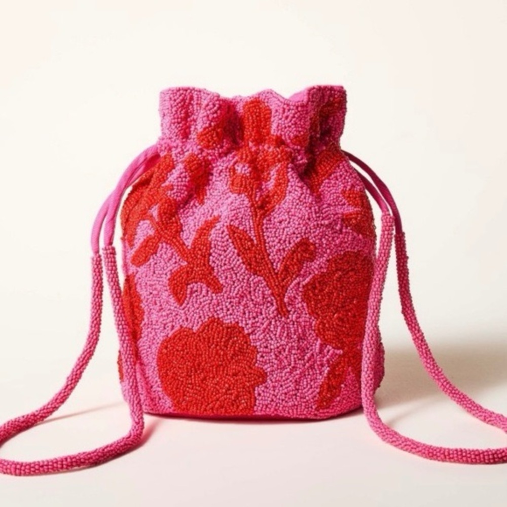 Kate Spade x Target Pink and Red Beaded Mini Bag